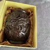 Lata de Té de Ébano Nueva de Madera Maciza con Relieve Lata de Té Lujo Madera Hogar Tallada Lata de Té de Ébano