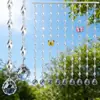 Cortina de Cristal com Contas para Casamento Cortina Acrílica para Pendurar no Teto Decoração de Casamento Arranjo de Fundo para Exterior Cortina de Fio com Acabamento Brilhante