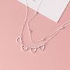 Nalan Plata esterlina S925 fresca y dulce estilo ins sentido del diseño doble capa cuenta ligera amor collar Y01663