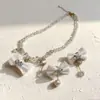Collar de Cristal Transparente Coreano Chica Hermosa Estrella Luna Burbuja Lazo Pendientes Lindos Pendientes