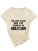 Camiseta de manga corta con cuello en V para mujer, sencilla e informal, de verano, con la frase "NO PUEDES DECIRME", venta al por mayor transfronteriza.
