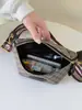 Riñonera Cruzada de Moda para Mujer Versátil Nueva Estampado de Letras Trendy Bolso de Pecho Tacto de Alta Gama Suministro Transfronterizo Bolso de Hombro