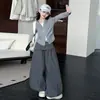 Conjunto Casual para Niñas Otoño 2026 Estilo Nuevo Sudadera con Capucha Chaqueta para Niñas Grandes Pantalones de Pierna Ancha Brote de Flor Primavera/Otoño