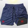 Explosivos AliExpress Serie Araña 2 en 1 Pantalones Cortos Dobles para Hombre Fitness Deportes Pantalones Cortos de Entrenamiento para Hombre Secado Rápido