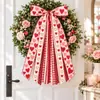 Corona Personalizada para el Día de San Valentín con Lazo, Corazón Rojo, Colgante de Decoración para Fiesta de Bodas, Superventas Transfronterizo de Amazon