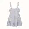 Estilo Europeo y Americano Transfronterizo Z Nueva Moda Elegante Ropa para Mujer al por Mayor Vestido Corto Esponjoso Bordado 0881308