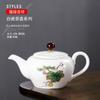 Tetera de piel de oveja hecha a mano, porcelana blanca jade, para el hogar, Dehua, cerámica blanca de aceite de cerdo, tetera individual para té, juego de té kung fu simple japonés
