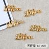 Artículos con Incrustaciones de Resina de Cristal de Aleación, Doce Constelaciones con Letras Doradas en Inglés, Kit de Materiales para Joyería Hecha a Mano DIY