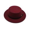 Sombrero de Ala Plana Clásico Británico Estilo Europeo y Americano Versátil para Mujer de Lana Sombrero de Sol Protector Solar Sombrero de Vacaciones Fotografía Callejera Sombrero de Caballero