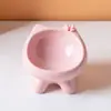 Huayuan hoopet tazón para mascotas de cerámica con patas altas para proteger el cuello de gato, diámetro grande, anti-derrames, alto valor estético, tazón para comida de perro