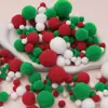 Bola de Peluche Decoración Navideña Accesorios de Poliéster Adornos para Manualidades Decoración de Árbol de Navidad Accesorios Pequeños