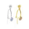 Clip de Hebilla Ping An de Plata Esterlina S925 DIY Simple Calcedonia Cera de Miel Hebilla Colgante Hebilla Cristal Jade Ping An Hebilla de Jade