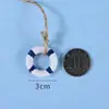 Corda de Cânhamo Decorativa DIY Mediterrânea Pequeno Pingente Criativo Mini Decoração de Parede Acessórios Feitos à Mão Barco de Pesca Âncora Pingente para Jardim de Infância