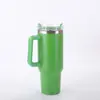 Copo de Carro com Alça de Primeira Geração 40oz Transfronteiriço Aço Inoxidável 304 Camada Dupla Isolado Copo para Manter Frio ao Ar Livre Copo com Canudo para Gelo