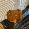 Cross2026 Otoño Nueva Moda Bolso de Mano Retro Patrón de Diamantes Bolso de Hombro Cadena Sensación de Alta Gama Bolso de Hombro Único