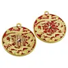 Rongsheng Estilo Étnico Dragón y Fénix Montaña de Cinabrio Flor Fantasma Collar Retro Colgante de Dragón y Fénix Patrón de Dragón Colgante Personalizado