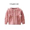 Cardigan Suéter para Meninas 2024 Roupas Novas de Primavera Blusas Infantis Estilo Ocidental Suéteres Tricotados Roupas Infantis Blusas da Moda para Bebês Meninas