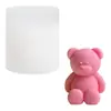 Molde de Silicona de Oso Lindo 3D para Velas Aromáticas Caseras, Decoración del Hogar, Fondant, Horneado, Molde para Pastel