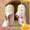 Zapatos de Algodón para Mujer con Diseño Perforado de Eva, Zapatillas de Algodón Cálidas para Mujer de Suela Gruesa, Dibujos Animados Lindos de Moda, Nuevo Invierno 2025