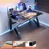 Mesa de computador, mesa de trabalho, conjunto de mesa e cadeira para jogos em casa, mesa simples para quarto, estação de trabalho, mesa de estudo, mesa de escritório para apartamentos de aluguel