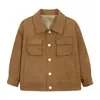Traje de Suede con Solapa Nuevo para Otoño/Invierno de Niños Chaqueta Casual de Trabajo para Niños Pantalones de Pierna Ancha Cielo Estrellado Conjunto de Dos Piezas