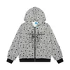 Sudadera con Capucha Estampada de Estrellas Estilo Retro Americano para Mujer, Nueva Chaqueta Cardigan Casual Holgada con Cremallera Otoño e Invierno 2025