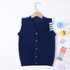 Chaleco de punto para niños para hombre y mujer chaleco suéter de pura lana ropa exterior cárdigan versátil chaleco estilo universitario