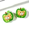 Lindo Parche de Frutas y Animales de Hielo Transparente Patchwork Uva Durazno Accesorios de Pegatinas de Resina para Charms de Zapatos Crocs DIY