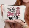 Bolsa cosmética con estampado en inglés para el Día del Maestro Transfronterizo, para guardar a mano, perezosa, portátil, bolsa de viaje, neceser