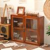 Alacena de estilo retro para el hogar, hecha a mano, de doble puerta, dos niveles, gabinete organizador, mueble de almacenamiento decorativo de madera para hotel