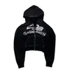 Estilo Hip-Hop Americano Y2K Simples Cleanfit Roupa Inglesa Nova Tendência Moletom Jaqueta Estampada High Street