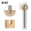 Mango de 1/4 Cuchillo Redondo de Fondo de Grado Profesional Fresadora para Carpintería Herramienta para Ranurar Máquina de Recorte de Arco Máquina de Grabado Cabezal de Fresadora Eléctrica Gong