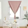 Cortinas blackout completas con cinta adhesiva sin taladro, cortinas divisorias para casas de alquiler, cortinas cortas autoadhesivas para ventanales de dormitorio y ventanas pequeñas