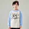 Novo suéter de malha 100% lã infantil para outono e inverno com estampa jacquard de cachorrinho, blusa básica raglan solta para bebê