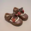 Zapatos coreanos de primavera 2026 para niñas pequeñas, Zapatos Mary Jane, Zapatos de piel, Zapatos de princesa de suela blanda para bebés