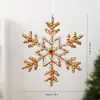Novos enfeites de floco de neve de Natal translúcidos em degradê 2026, decorações de árvore de Natal, decorações de Natal, disponíveis em estoque