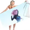 Toalla de Playa Serie Frozen, Toalla Cuadrada Versátil de Doble Cara de Forro Polar de Fibra Ultrafina para Natación y Baño