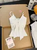 Camisola Estilo Chica Dulce y Picante con Tirante de Lazo para Mujer, Nuevo Diseño Primavera/Verano 2026, Top Delgado y Elegante para Usar en Capas o Solo