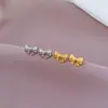 [acero de titanio de cuerpo completo] pendientes de estilo minimalista con patrón de lazo, pendientes fríos para hombres y mujeres, temperamento de personalidad, pendientes para banquete
