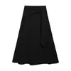 Falda de traje para mujer Feiyuan, elegante y estilosa, estilo casual de negocios para ir al trabajo, nueva falda de línea A versátil de color liso para otoño e invierno