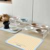 Tapete de Mesa para Gato de Estimação Tapete para Tigela de Gato Antiderrapante Anti-Derramamento Tapete de Jantar para Gato Cachorro Silicone Lavável Espessado Impermeável