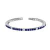 Pulseira de Corrente Clássica de Tênis Amazon Transfronteiriça 3mm Fivela de Zircônia Pulseira de Aço Titânio com Zircônia Pulseira de Zircônia de Aço Titânio