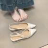 Mocasines Elegantes de Terciopelo Empalmado Estilo Francés Sandalias Brisa de Noche de Verano Moda 2025 Zapatos Femeninos Poco Profundos con Tira Trasera Suave