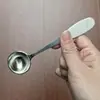 Colher Medidora de Aço Inoxidável 304 Colher para Pó de Frutas de Loja de Chá com Leite Colher de Leite em Pó Doméstica Colher Medidora de Temperos Ferramenta de Confeitaria Colher Medidora de 5ml
