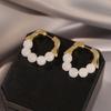 Pendientes de viento frío con diseño de nicho turquesa retro francés, con sensación avanzada, joyería de personalidad para mujer, elegantes pendientes de celebridades de Internet.