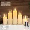 Vela LED Recargable 220V con Oscilación Digital, Luz Ambiental Romántica Cálida Creativa para Boda, Bar, Fiesta