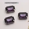 Taladro de garra octagonal rectangular taladro de garra con strass taladro de vidrio rectangular cosido a mano diy joyería ropa accesorios de boda accesorios
