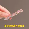 Presilha de Cabelo Exquisita em Forma de Coração de Cristal, Presilha Bico de Pato, Pente de Cabelo Elegante, Presilha Lateral para Testa, Pente de Cabelo para Fios Soltos, Presilha de Franja, Acessório de Cabelo