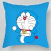 Funda de almohada sencilla y moderna de Doraemon con estampado azul de dibujos animados para sofá, bonita almohada de animación para dormitorio