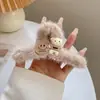 Clip de tiburón de felpa con borlas y lazo para Otoño e Invierno, Accesorio grande para el cabello, Pinza para agarrar la parte posterior de la cabeza, Tarjeta para el cabello femenina, Tocado